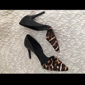 Black Aerin pumps with animal hair print 7.5 used